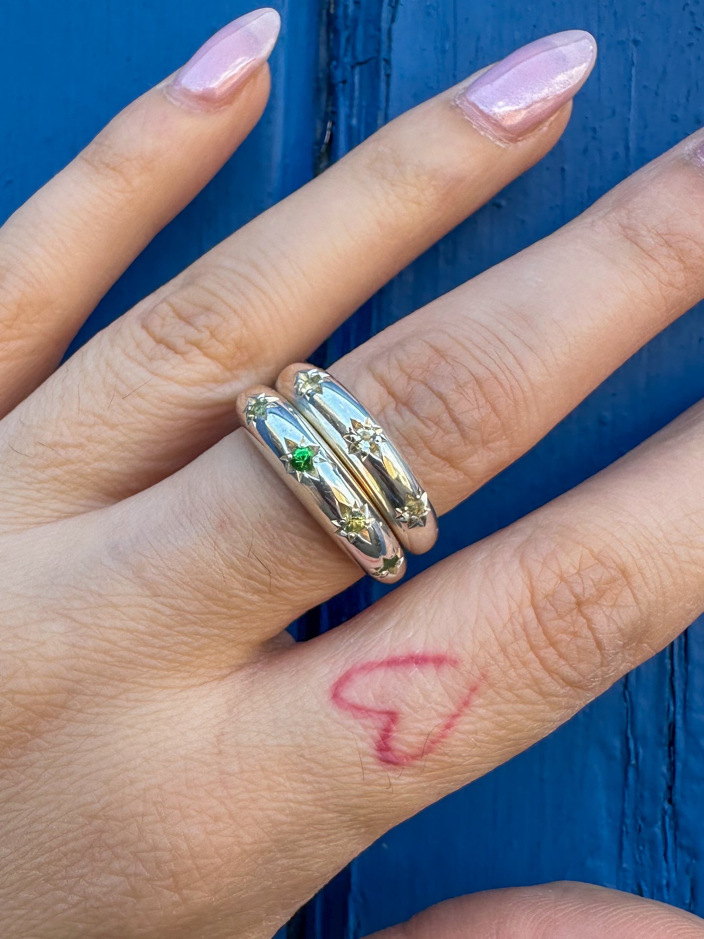 Domed Band Lemon quartz